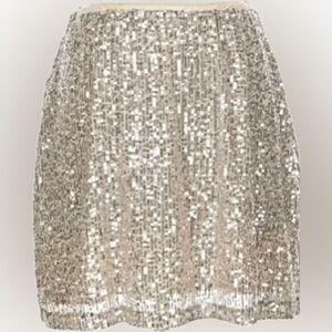 Beautiful sequin gold mini skirt.